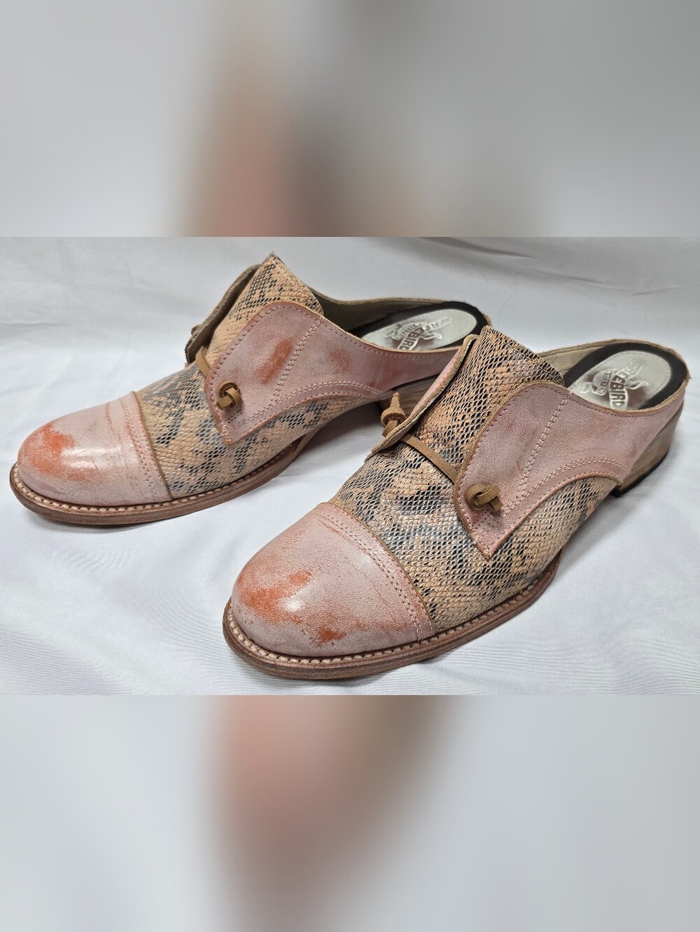 Freebird by Steven Mallena Leather Snake Print Shoes Size 11